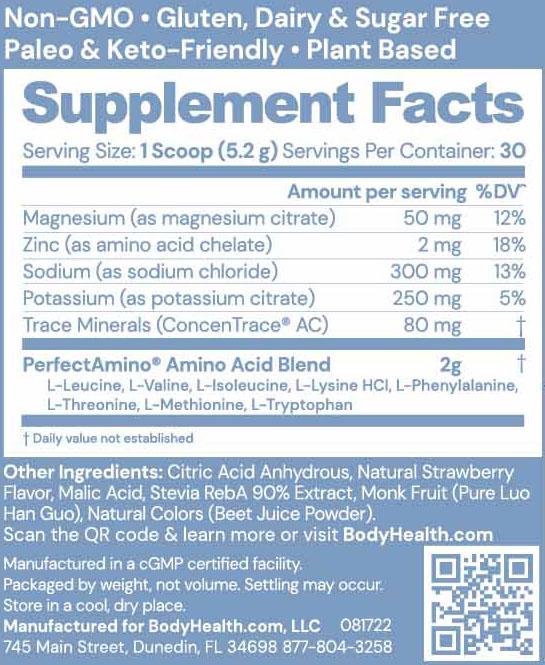 Perfect Amino Electrolytes Supp Facts
