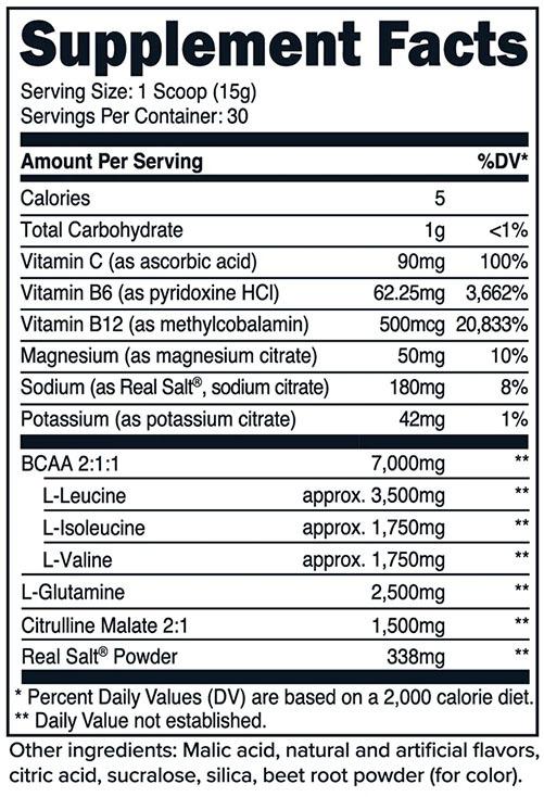 PrimaForce BCAA Supp Facts