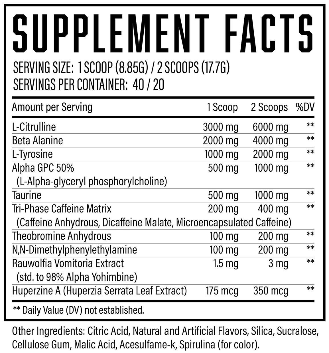 Wrecked Enraged by Huge Supplements - Supplement Facts